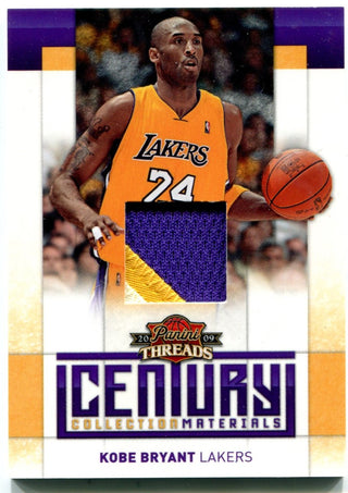 Kobe Bryant Panini Threads Century Collection Materials Jersey Card 2009 20/20