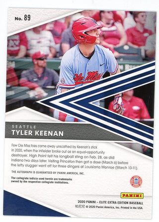 Tyler Keenan 2020 Panini Elite Extra Edition Autographed #89