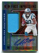 Chuba Hubbard 2021 Panini Illusions #125 Autographed Patch Card /99