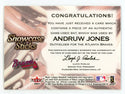 Andruw Jones 2001 Fleer Show Sticks Card