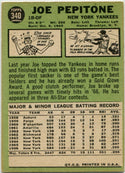 Joe Pepitone 1967 Topps Card #340
