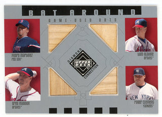 Pedro Martinez/ Tom Glavine/ Greg Maddux/ Roger Clemens 2002 Upper Deck Bat Relic #BA-MGMC