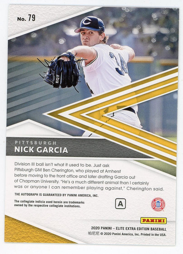 Nick Garcia 2020 Panini Elite Extra Edition Autographed #79