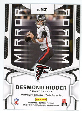 Desmond Ridder Autographed 2023 Panini Certified Mirror #MS13