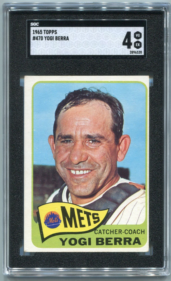 Yogi Berra 1965 Topps Card #470 SGC 4
