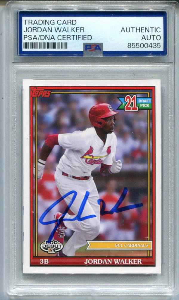 Jordan Walker 2022 Topps Pro Debut #PD-169 Auto Authentic Card