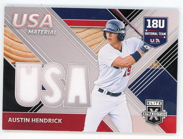 Austin Hendrick 2020 Panini Elite Extra Edition USA Material #USAM-AH