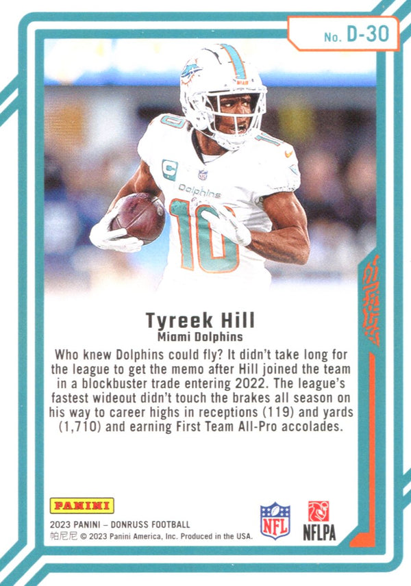 Tyreek Hill 2023 Panini Donruss Card