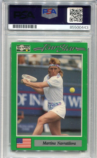 Martina Navratilova 1991 Tour Star  Autographed Card PSA AUTO GRADE GEM MT 10