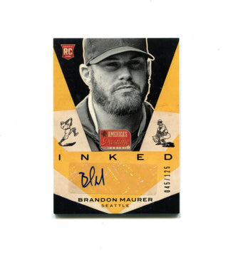 Brandon Maurer 2013 Panini America's Past time inked Autographed #I-BM 045/125 Card