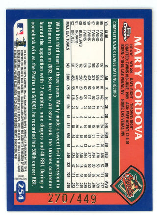 Marty Cordova 2003 Topps Chrome #254