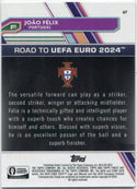 Joao Felix 2023 Topps Finest UEFA Road To the Euros Green Speckle Refractor Card #67 22/125