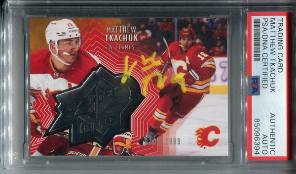 Matthew Tkachuk Autographed Calgary Flames 8X10 Photo