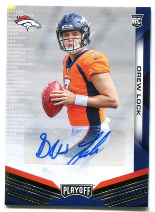 Drew Lock 2019 Donruss Playoff #204 Autographed Card