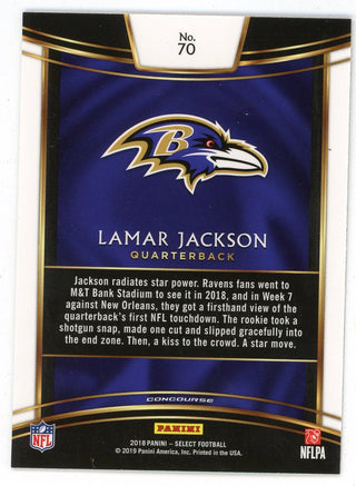 Lamar Jackson 2018 Panini Select Rookie Card #70