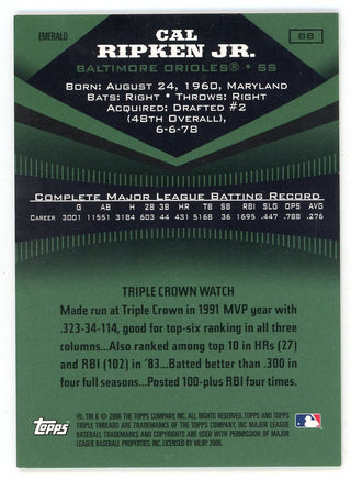 Cal Ripken Jr 2006 Topps Triple Threads Emerald #88