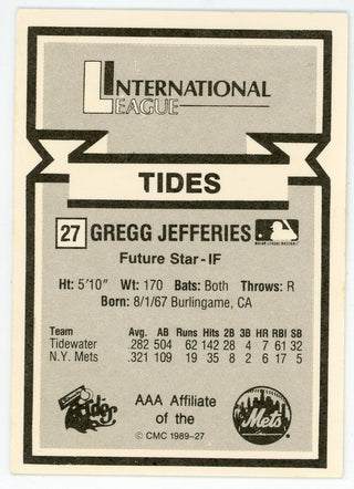 Gregg Jefferies 1989 Future Star #27
