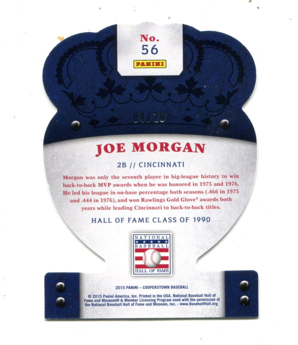 Joe Morgan 2015 Panini Cooperstown Crown Royale Gold #59 04/10 Card
