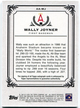 Wally Joyner 2013 Topps Museum Collection Autographed Card 144/399