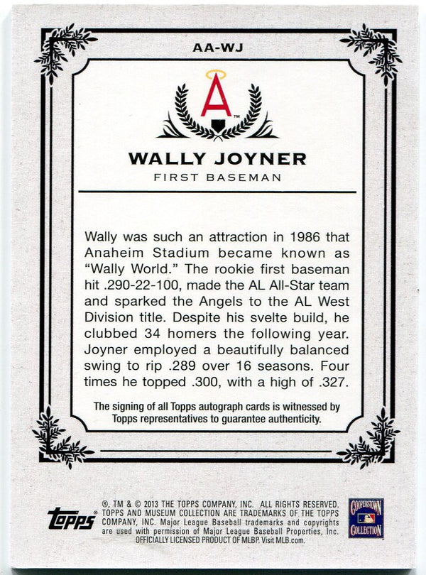 Wally Joyner 2013 Topps Museum Collection Autographed Card 144/399