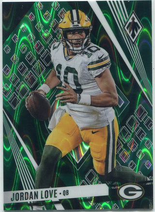 Jordan Love 2023 Panini Phoenix Green Seismic Parallel Card #28 23/25
