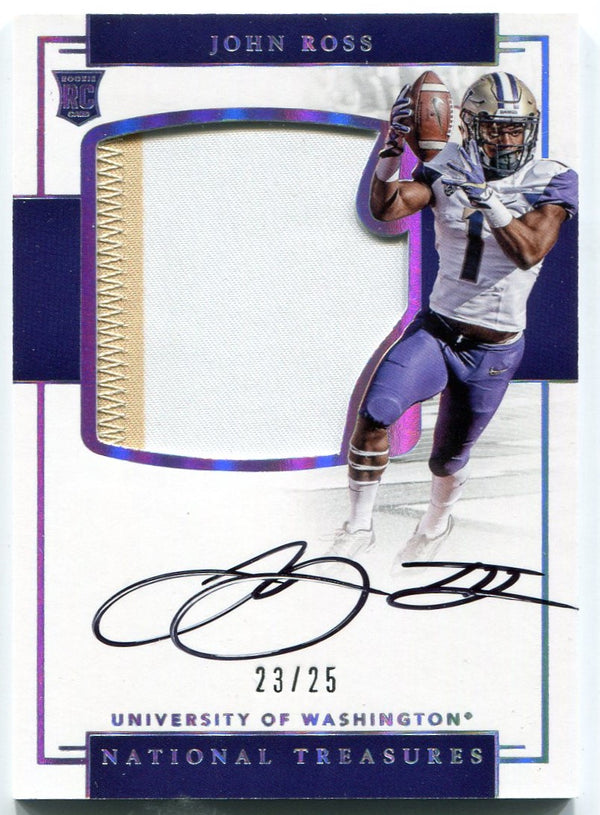 John Ross 2017 Panini National Treasures Collegiate 2 Color Patch/AUTO RC 23/25