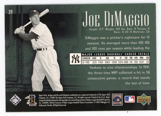 Joe DiMaggio 2002 Upper Deck Piece of History #39