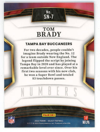 Tom Brady 2022 Panini Select Numbers #SN-7