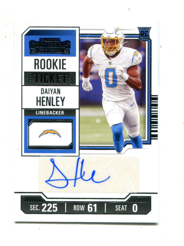 DaIyan Henley 2023 Panini Contenders #199 Autographed Card