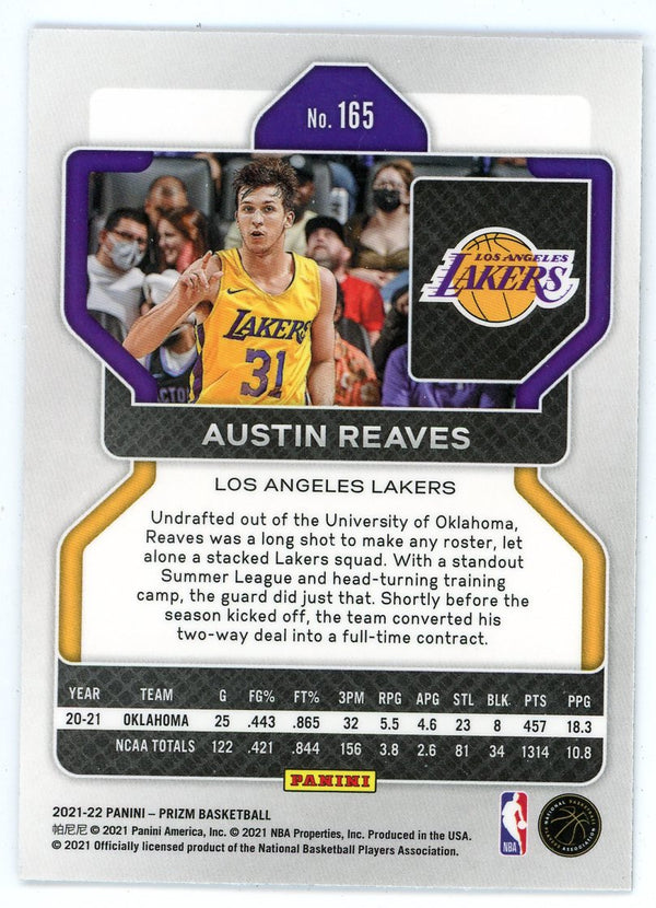 Austin Reaves 2021-22 Panini Prizm Rookie Card #165
