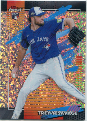 Trey Yesavage 2026 Topps Finest Uncommon Mini-Diamond Refractor RC #136