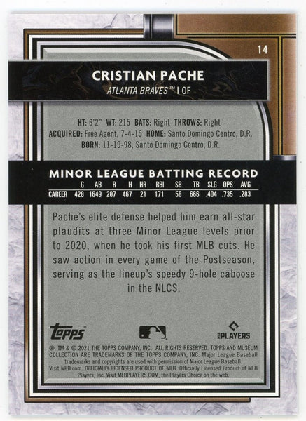 2021 Topps Cristian Pache Major League Material rookie jersey patch card  Braves