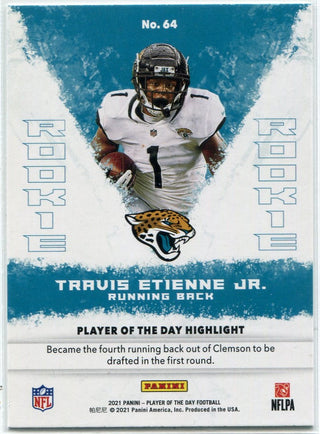 Travis Etienne Jr. 2021 Panini Player of the Day Silver Parallel RC #64