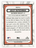 Adley Rutschman 2023 Topps Bowman Chrome Rookie Of The Year Favorite #ROYF-4 Card