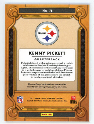 Kenny Pickett 2023 Panini Gold Standard Patch Relic #5