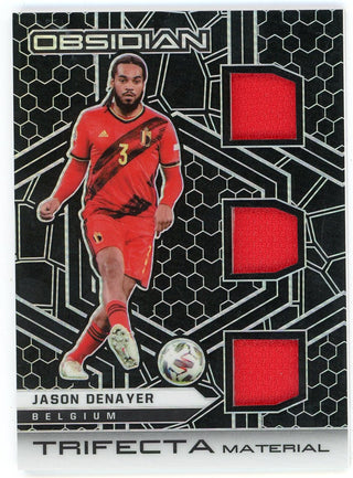 Jason Denayer 2021-22 Panini Obsidian Trifecta Patch Relic Card #TM-JDY