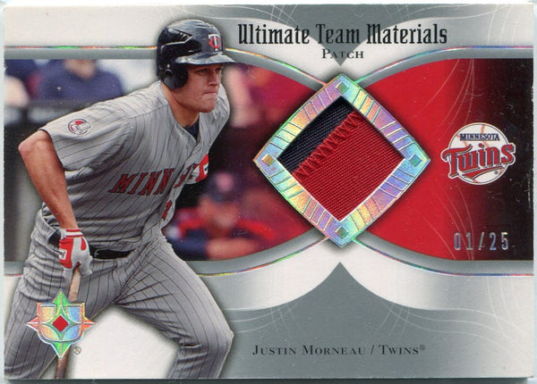 Justin Morneau 2007 Upper Deck Ultimate Collection 2 Color Patch Card #UTM-MO 1/25