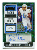 DaIyan Henley 2023 Panini Contenders #199 Green Lazer Prizm Auto Card