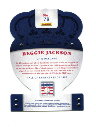 Reggie Jackson 2015 Panini Cooperstown Crown Royale Purple #78 26/50 Card