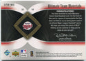 Justin Morneau 2007 Upper Deck Ultimate Collection 2 Color Patch Card #UTM-MO 1/25