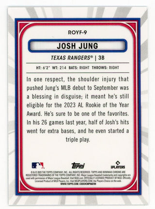 Josh Jung 2023 Topps Bowman Chrome Rookie Of The Year Favorite #ROYF-9 Card