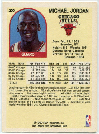 Michael Jordan 1989 - 1990 NBA Hoops Card #200