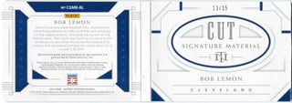 Bob Lemon 2021 Panini National Treasures Jersey/Autographed Booklet Card #CSMB-BL 13/15