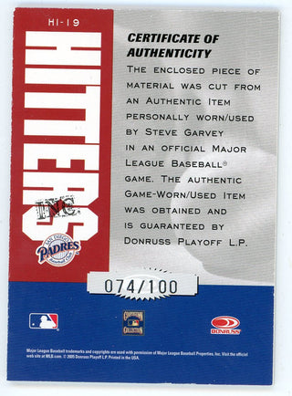 Steve Garvey 2005 Donruss Leather & Lumber Bat Relic #HI-I9