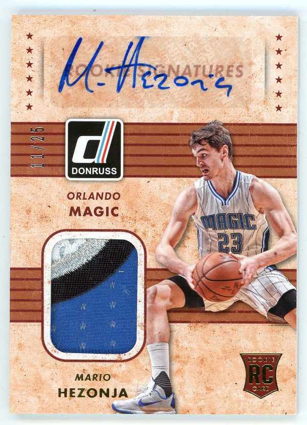 Mario Hezonja Autographed 2015-16 Panini Patch Relic Rookie Card #RMS-MH