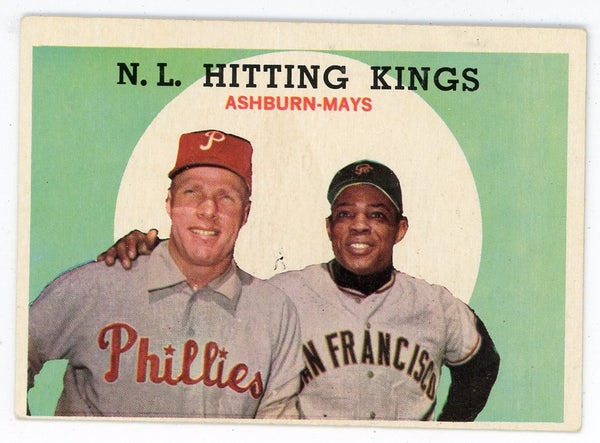 Ashburn/ Mays 1959 Topps N.L. Hitting Kings #317