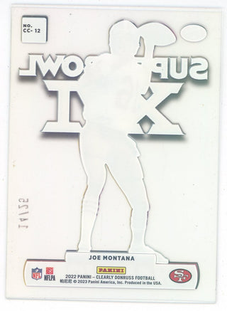 Joe Montana 2022 Panini Clearly Donruss Champions #CC-12 /25