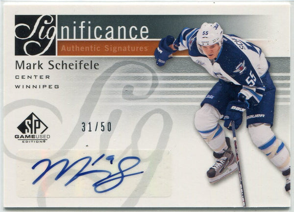 Mark Scheifele Autographed 2011 - 2012 Upper Deck SP Game Used RC 31/50