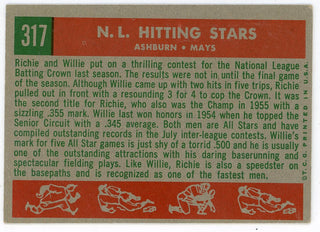 Ashburn/ Mays 1959 Topps N.L. Hitting Kings #317