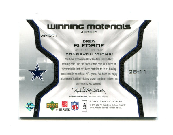 Drew Bledsoe 2007 Upper Deck Winning Materials #WM-DR1 Card